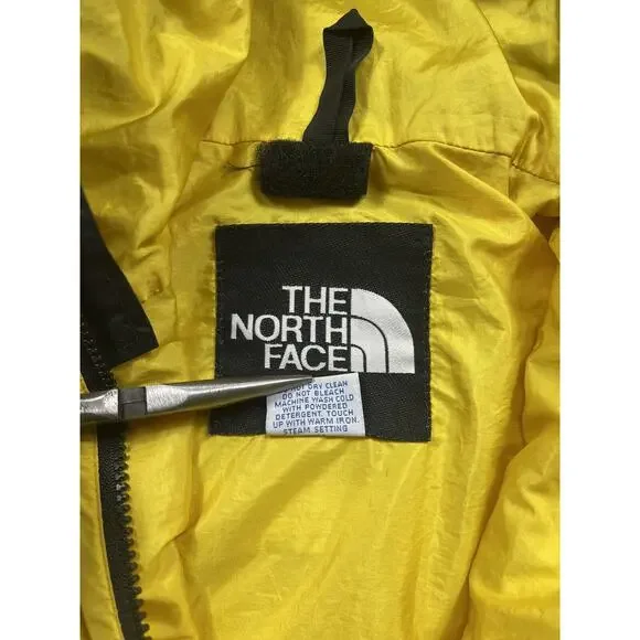 Vintage The North Face Ski Jacket Mens L Yellow Gore-Tex Full Zip Outdoor 80s - Picture 4 of 9